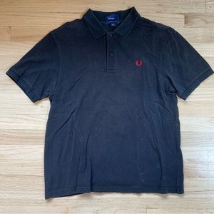 Fred Perry Plain Polo M3000/941 - Black/Red